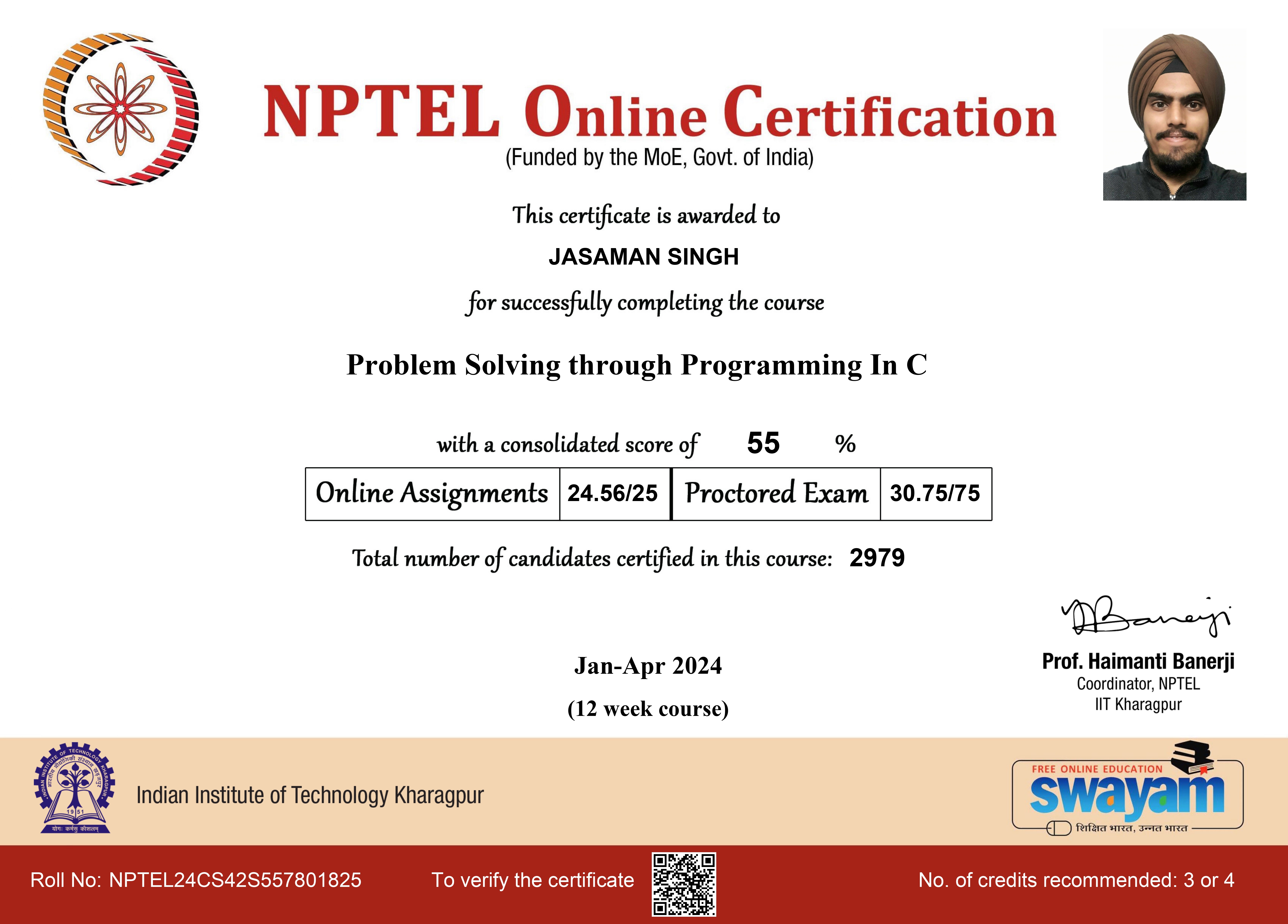 Programming for Problem Solving in C